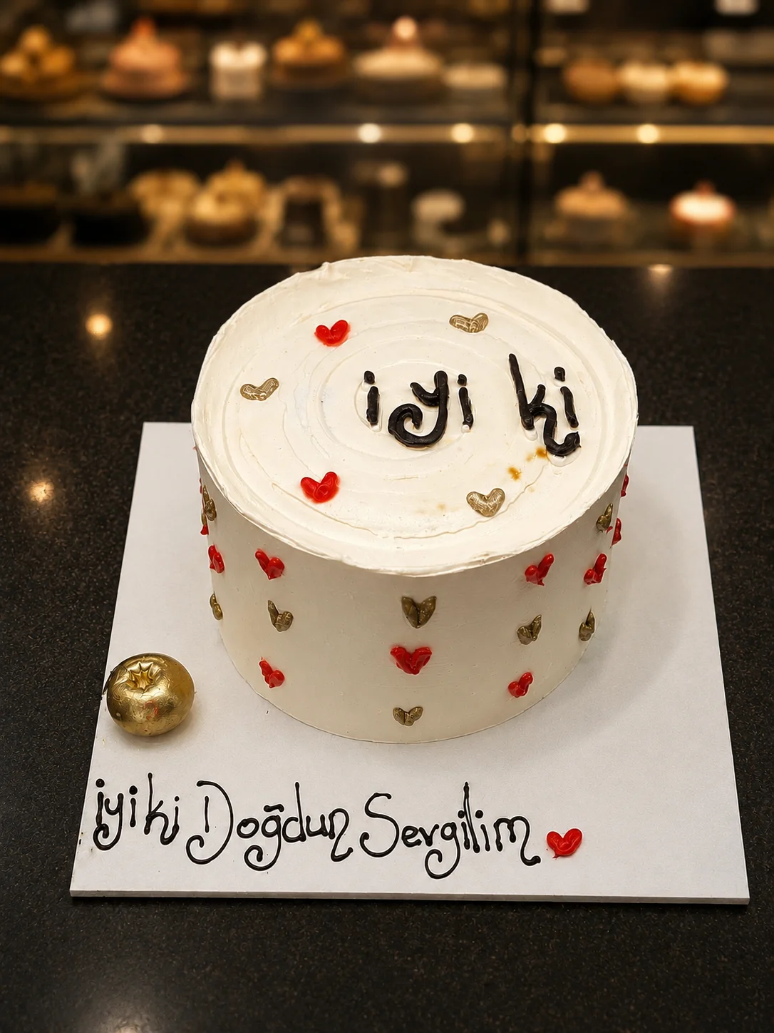 Kalpli İyi Ki Pastası 8 Kişilik — Gaziantep çiçek siparişi