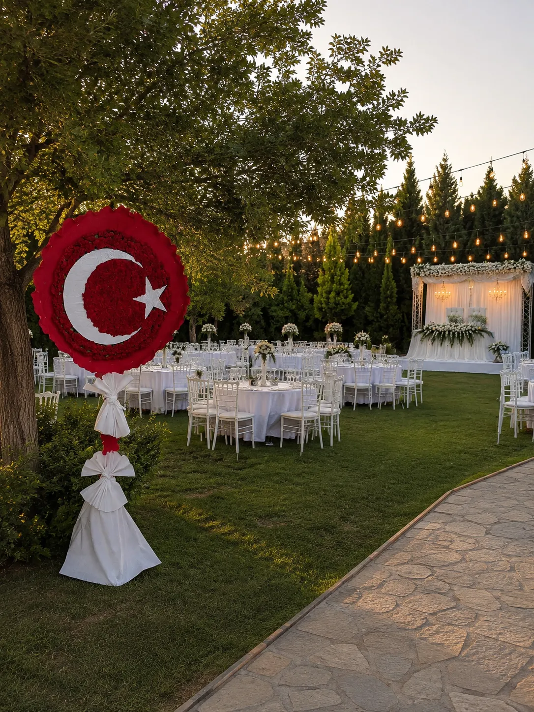 Ay Yıldız Düğün Çelengi