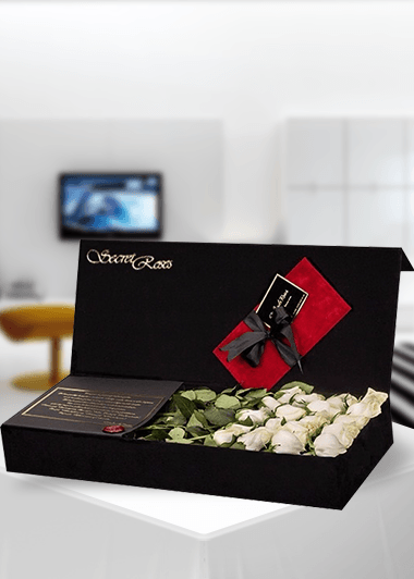 Secret Roses Beyaz — Gaziantep Yılbaşı Çiçekleri siparişi, aynı gün teslimat